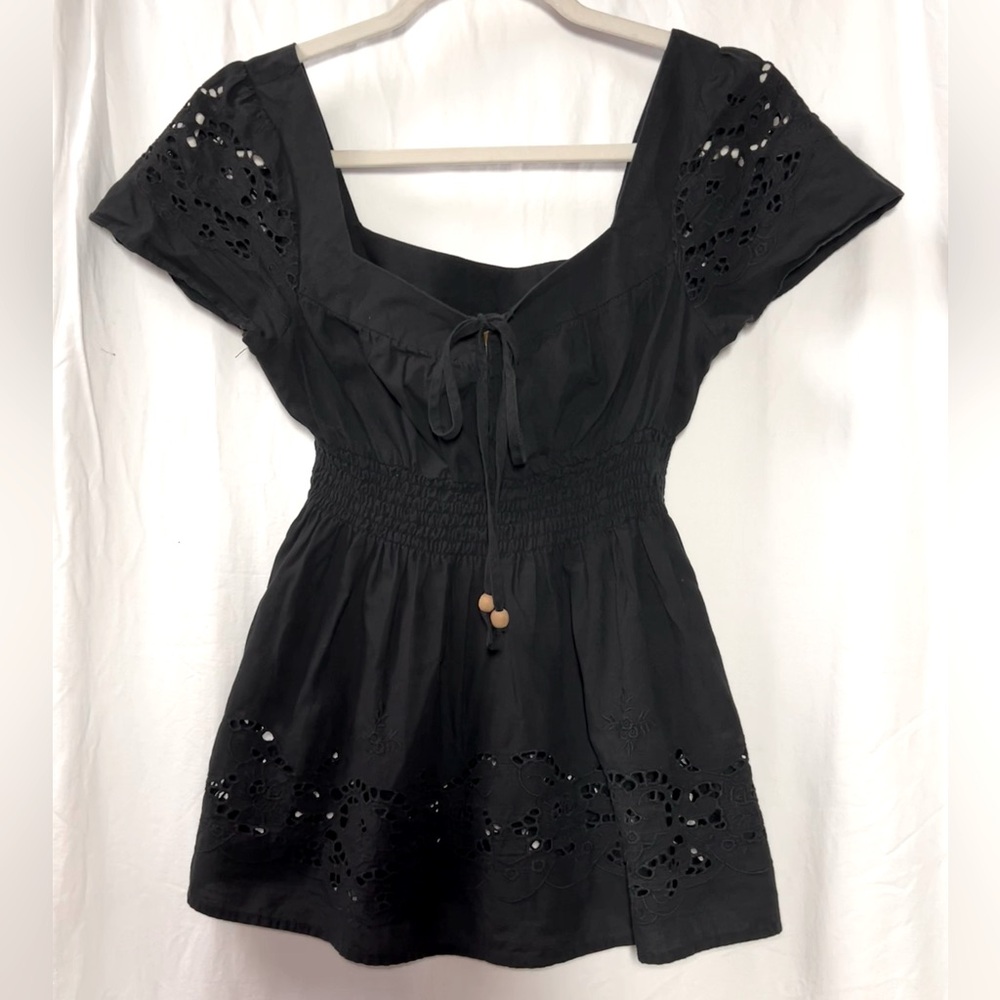 Mimi Chica cotton peasant blouse sz M